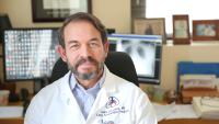 Selim Arcasoy, MD, MPH, in his office